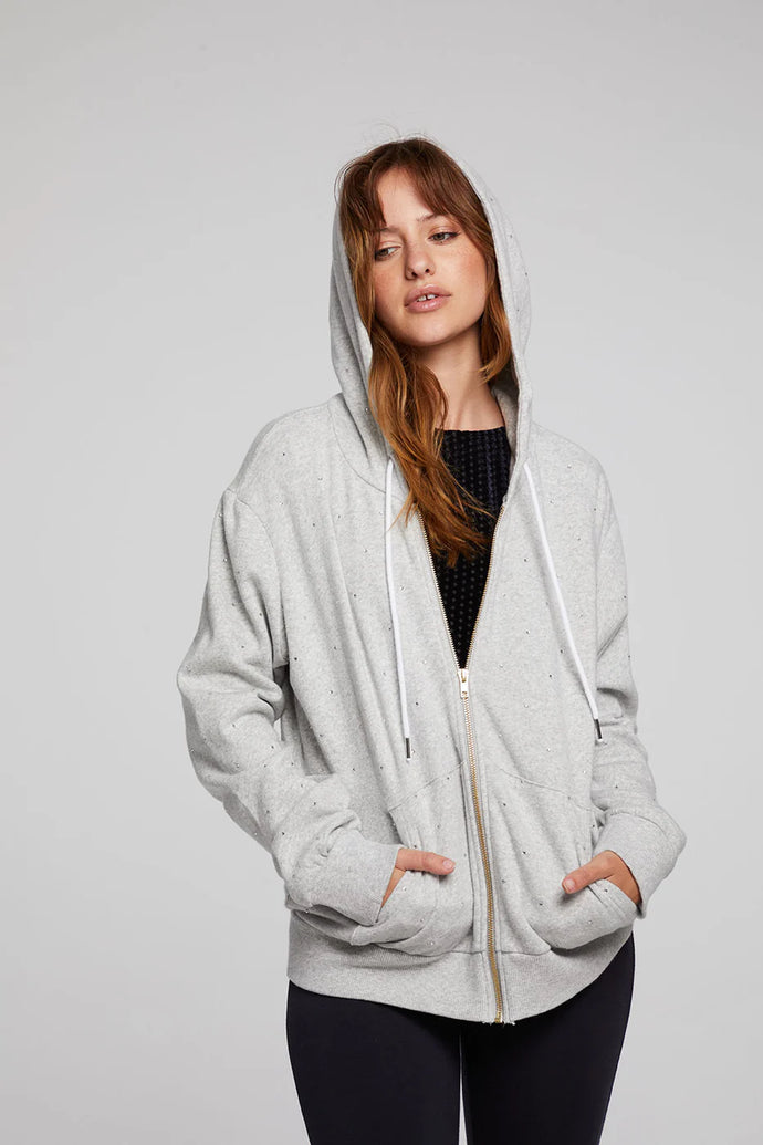 Chaser - Lex Zip Up Hoodie - Heather Grey