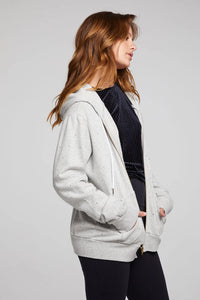 Chaser - Lex Zip Up Hoodie - Heather Grey