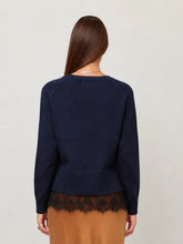 Load image into Gallery viewer, Fifteen Twenty - Camila Lace Layered Sweater - Navy