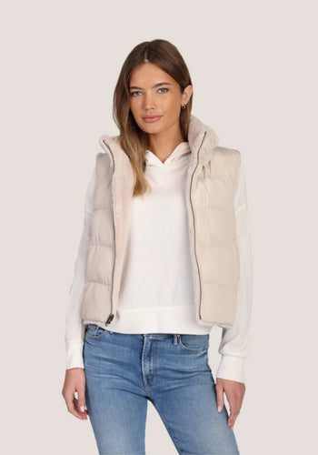 Dylan - Classic Fur Vest REVERSIBLE! - Ecru