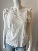 Load image into Gallery viewer, Melissa Nepton Valence Jersey Flirty Top- Off White