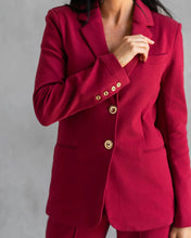 Load image into Gallery viewer, Care Tucker - Morrison Blazer - Bordeaux