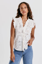 Load image into Gallery viewer, Dear John - Ellie Embroidered Top - White