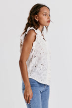 Load image into Gallery viewer, Dear John - Ellie Embroidered Top - White