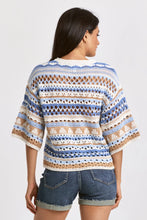Load image into Gallery viewer, Dear John - Beach Day Mesh Short Sleeve Sweater - Tanner