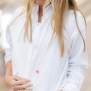 Kerri Rosenthal - Mia Ruffle Cotton Shirt - White