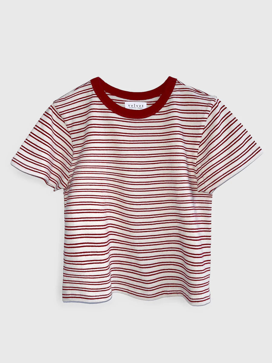 Velvet - Foster Tee - Natural/Red – CAMI