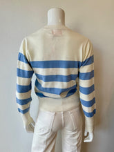 Load image into Gallery viewer, Wispr by Brodie - French Embroidery Stripe Cardi - Sky Stripes