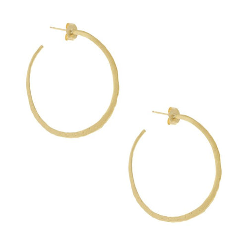 Victoria Cunningham - 14K Gold Hammered Hoops