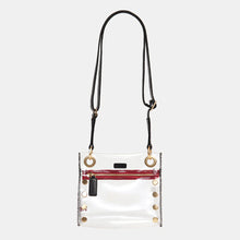 Load image into Gallery viewer, Hammitt - Tony Sml Clear - Black/Brushed Gold/Red Zip