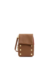 Load image into Gallery viewer, Hammitt - VIP Mobile - Mahogany Pebble Bag Red Zip