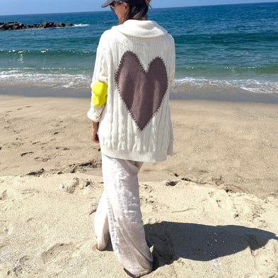 Kerri Rosenthal - Shawl Collar Helen Cardigan Sweater - Natural