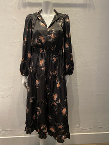 Pinch Black Floral Midi Dress