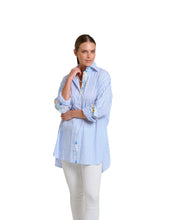 Load image into Gallery viewer, Shirty - Boyfriend Shirt - White/Blue Stripe