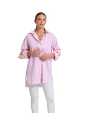 Load image into Gallery viewer, Shirty - Boyfriend Shirt - White/Pink Stripe