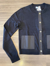 Load image into Gallery viewer, J Society Nylon 2 Pocket  Cardigan - Black