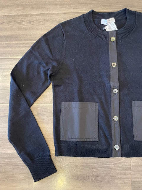 J Society Nylon 2 Pocket  Cardigan - Black