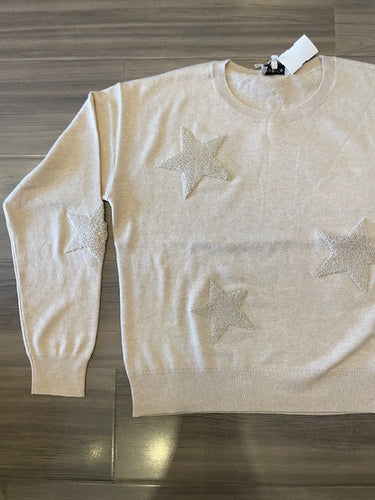 J Society Star Crewneck Sweater - Latte
