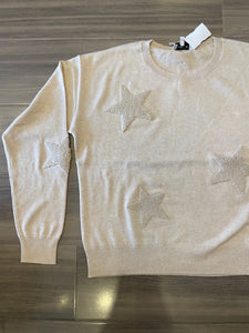 J Society Star Crewneck Sweater - Latte