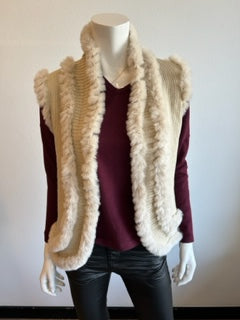 Love token rabbit fur vest best sale