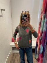 Load image into Gallery viewer, Zaket &amp; Plover Intarsia Heart Boat Neck Sweater - Cloud