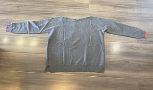 Zaket & Plover Intarsia Heart Boat Neck Sweater - Cloud
