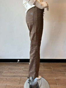 Flog - Rose Cargo Trouser - Brown Crocodile Suede