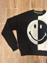 Load image into Gallery viewer, Brodie - Split Smiley Crew Sweater - Black