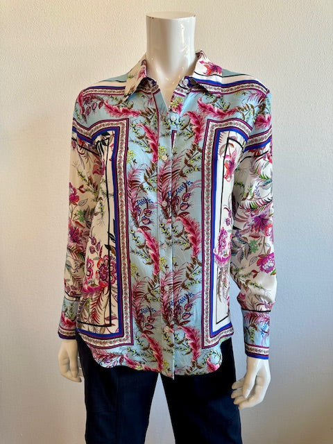 Lavender Brown - Alivia Top - Blue/Pink