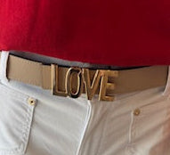 Load image into Gallery viewer, MB Styles - LOVE Belt - Black/Nude