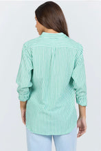 Load image into Gallery viewer, Dear John - Lolita Button Down - Greengrass Stripe