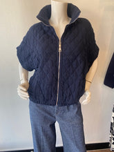 Load image into Gallery viewer, Suzy D - Charleston Quilted Short Sleeve Jacket - Navy