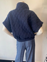 Load image into Gallery viewer, Suzy D - Charleston Quilted Short Sleeve Jacket - Navy