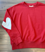 Load image into Gallery viewer, Kerri Rosenthal - Ex-Boyfriend Patchwork Sweatshirt - Washed Red
