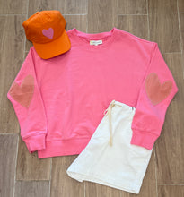 Load image into Gallery viewer, Kerri Rosenthal - Ex-Boyfriend Patchwork Sweatshirt - Palm Pink