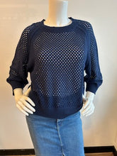 Load image into Gallery viewer, Zaket &amp; Plover - Haley Open Knit Sweater Top - Multiple Colors ( navy , white , dubarry )