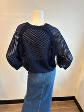 Load image into Gallery viewer, Zaket &amp; Plover - Haley Open Knit Sweater Top - Multiple Colors ( navy , white , dubarry )