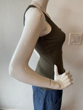 Load image into Gallery viewer, Crown Jewel - Hollywood Henley Sleeveless Tee- Olive