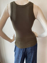 Load image into Gallery viewer, Crown Jewel - Hollywood Henley Sleeveless Tee- Olive