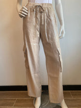 Load image into Gallery viewer, Sanctuary - Pull On Sequin Semi High Rise Cargo Pant - Frosted Almond