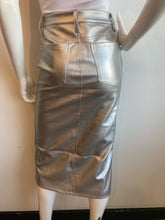 Load image into Gallery viewer, Sanctuary - Leather Like Midi Skirt - Silver