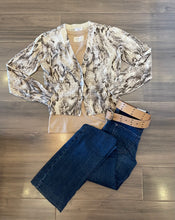 Load image into Gallery viewer, J Society - Python V Neck Cardie - Beige