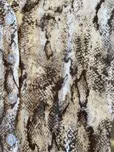 J Society - Python V Neck Cardie - Beige