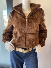 Load image into Gallery viewer, Chaser - Puff Sleeve Faux Fur Jacket - Chocolate