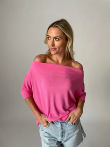 Six Fifty Clothing - Short Sleeve Anywhere Top - Bubble Pink