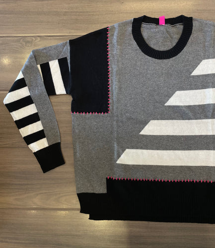 Zaket & Plover - Handwork Stripe Sweater - Cloud