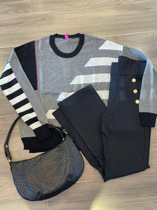 Zaket & Plover - Handwork Stripe Sweater - Cloud