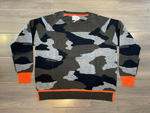 Brodie - Cool Camo Sweater - Black/Orange