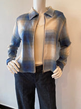 Load image into Gallery viewer, Dylan Zip Plaid Jacket - Indigo