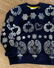 Load image into Gallery viewer, Just Madison - Madison Bandana Sweatshirt - Navy